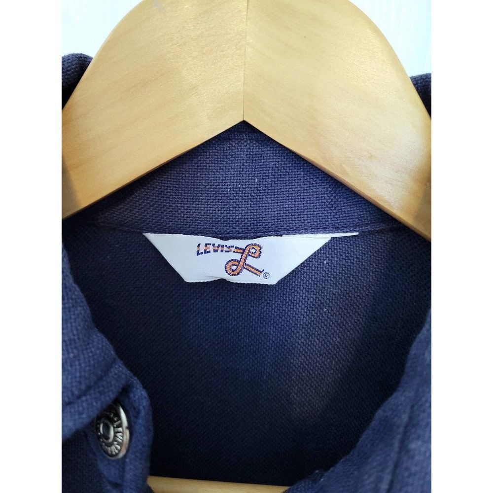 Vintage 60s 70s Levi's Jacket Button Down Navy Blue - Picture 2 of 11